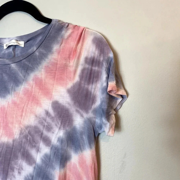 NWOT FSL Apparel Go To Girly Girl T-Shirt Dress Crewneck Tie Dye Purple Pink S - Picture 4 of 11